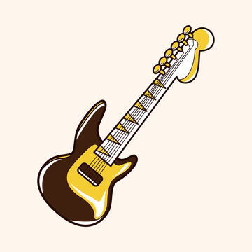 rock style guitar theme elements