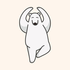 animal polar bear cartoon theme elements