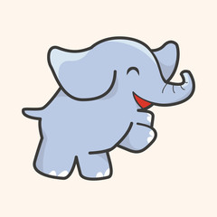 animal elephant cartoon theme elements