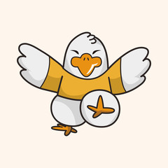 Animals play football cartoon theme elements