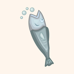 animal fish cartoon theme elements