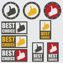 Vector set of best choice icons.