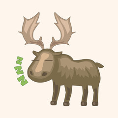 animal moose cartoon theme elements