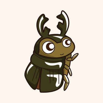 bug cartoon elements