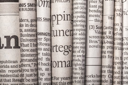 Text. A black and white background of English language