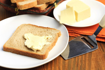 fresh cheese and bread