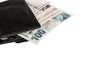 turkish liras in wallet