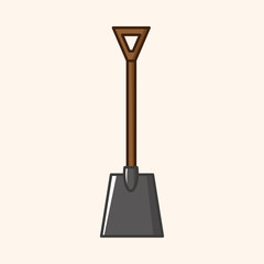 gardening shovel theme elements