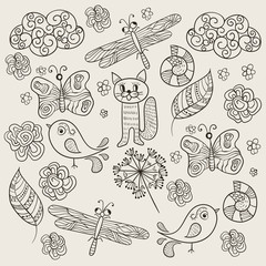 Vector  Pattern with Simple  Drawings