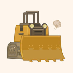 Transportation excavator truck theme elements