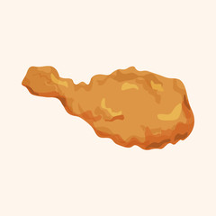 Fried foods theme chicken elements