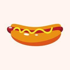 fast foods hotdog theme elements