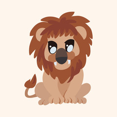Fototapeta premium animal lion cartoon theme elements