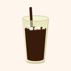 ice floating coffee theme elements