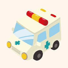 transportation ambulance theme elements