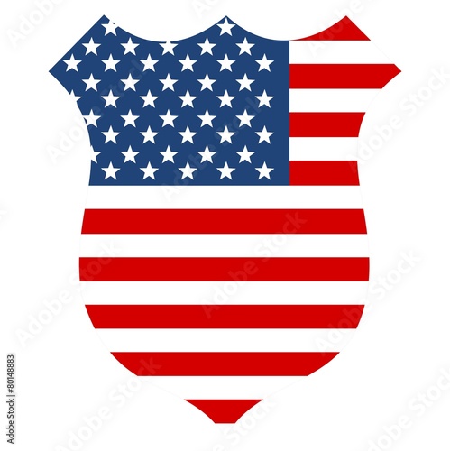 "US (USA) flag - shield illustration" Stock image and royalty-free ...