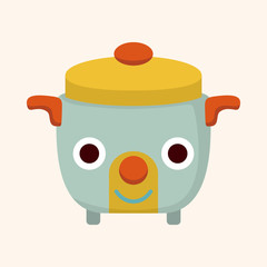 Home appliances theme rice cooker elements