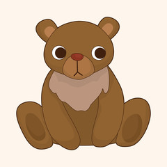 animal bear cartoon theme elements