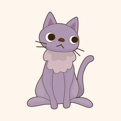 animal cat cartoon theme elements