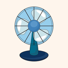 Home appliances theme electric fan elements