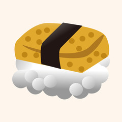 Japanese food sushi theme elements