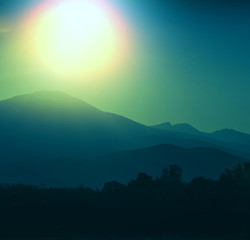 Fototapeta premium Mountains silhouette