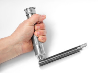 Laryngoscope with straight blade