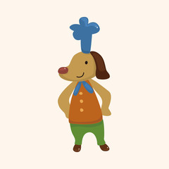 animal dog chef cartoon theme elements