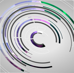 Abstract technology circles background