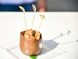 sweet dessert with nuts