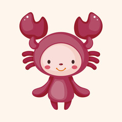 Fototapeta premium Constellation Cancer theme elements