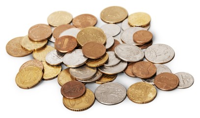 Coins. set coins on white background
