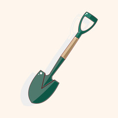 gardening shovel theme elements