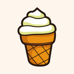 ice cream cartoon theme elements