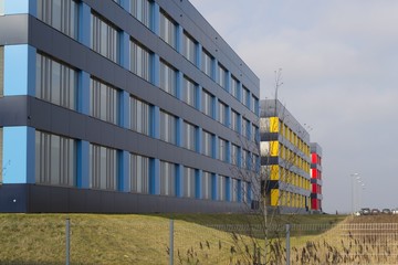 Modern hospital building