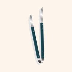 barbecue equipment clip and fork theme elements