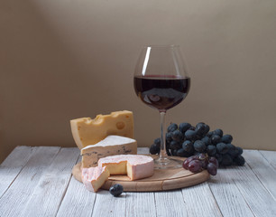 Wine and fresh cheese