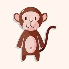 animal monkey cartoon theme elements