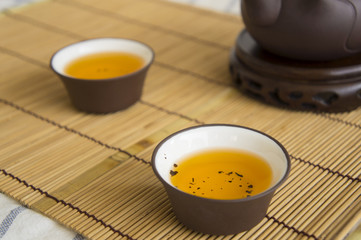 tea teapot cup Chinese pottery clay Oolong cha concept