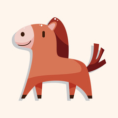 animal horse cartoon theme elements