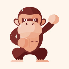 animal monkey cartoon theme elements