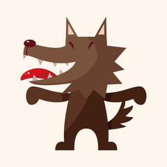 animal wolf cartoon theme elements