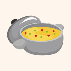 Corn chowder soup theme elements