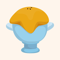 Corn chowder soup theme elements