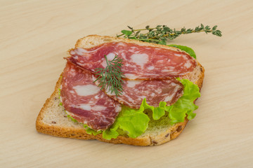 Salami sandwich