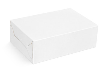 Fototapeta premium Blank cardboard box isolated on white with clipping path