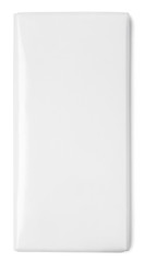 Top view of blank chocolate Bar Package isolated on white