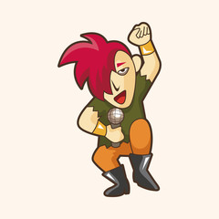 band member singer theme elements