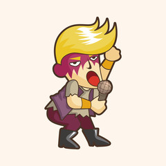 band member singer theme elements