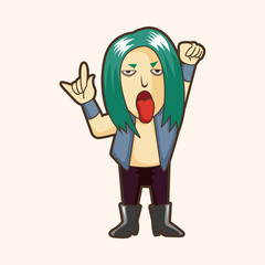 Fototapeta premium band member singer theme elements